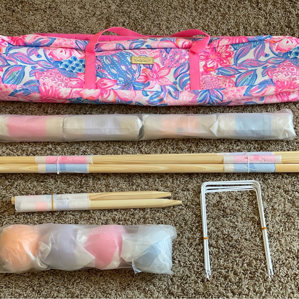 Lilly Pulitzer New with tags Croquet Set.